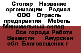 Столяр › Название организации ­ Радиал, ООО › Отрасль предприятия ­ Мебель › Минимальный оклад ­ 30 000 - Все города Работа » Вакансии   . Амурская обл.,Благовещенск г.